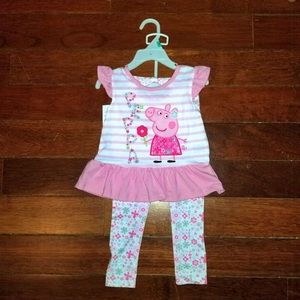 Peppa Pig Floral Legging Set